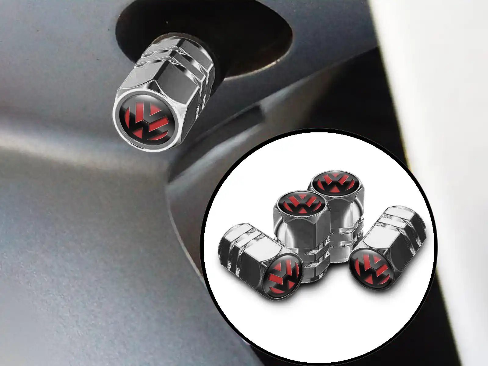 VW Rad Ventilkappen für PKWs Sport Edition